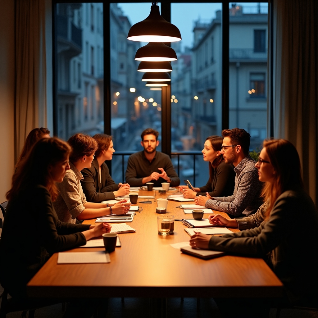 Taller vespertino de comunicación en espacio formativo de Barcelona