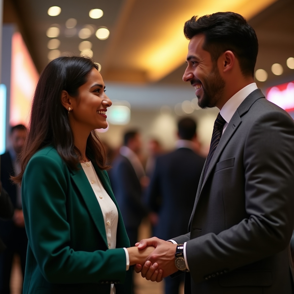 Profesionales en evento sectorial después de una intervención exitosa